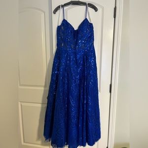 SHERRI HILL ROYAL BLUE BALLGOWN